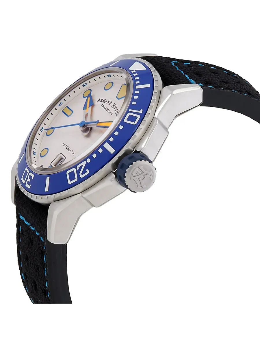 Мужские часы Armand Nicolet JSH Automatic с белым циферблатом A480PGU-AU-P0668NZ8 — изображение 2 из 3, оттенок синий