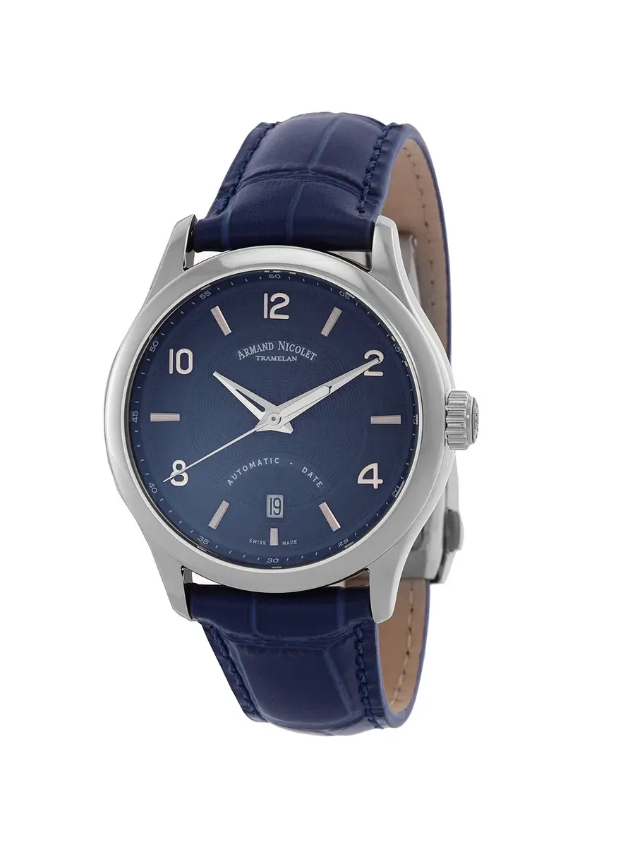 Мужские часы Armand Nicolet M02-4 с автоматическим механизмом и синим циферблатом A840AAA-BU-P840BU2 — изображение 1 из 3