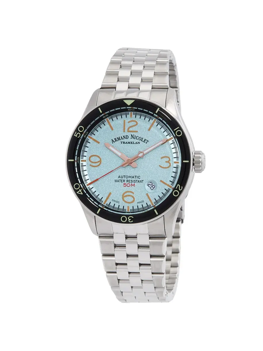 Мужские часы Armand Nicolet M2H Automatic A740HNA-ZS-BMA22740A — изображение 1 из 3, оттенок светлый синий