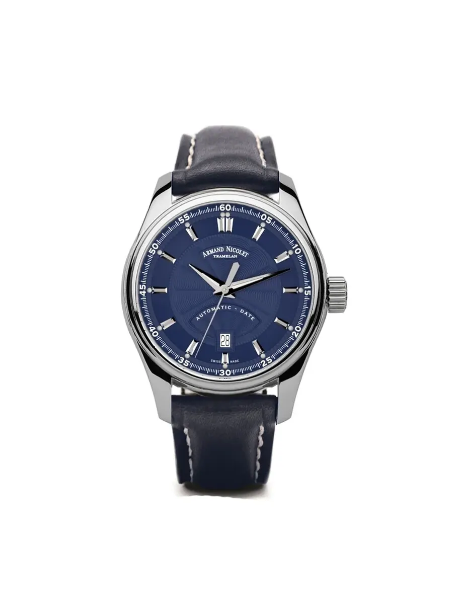 Мужские часы Armand Nicolet MH2 Automatic с синим циферблатом A640A-BU-P140BU2 — изображение 1 из 2, оттенок серебряный