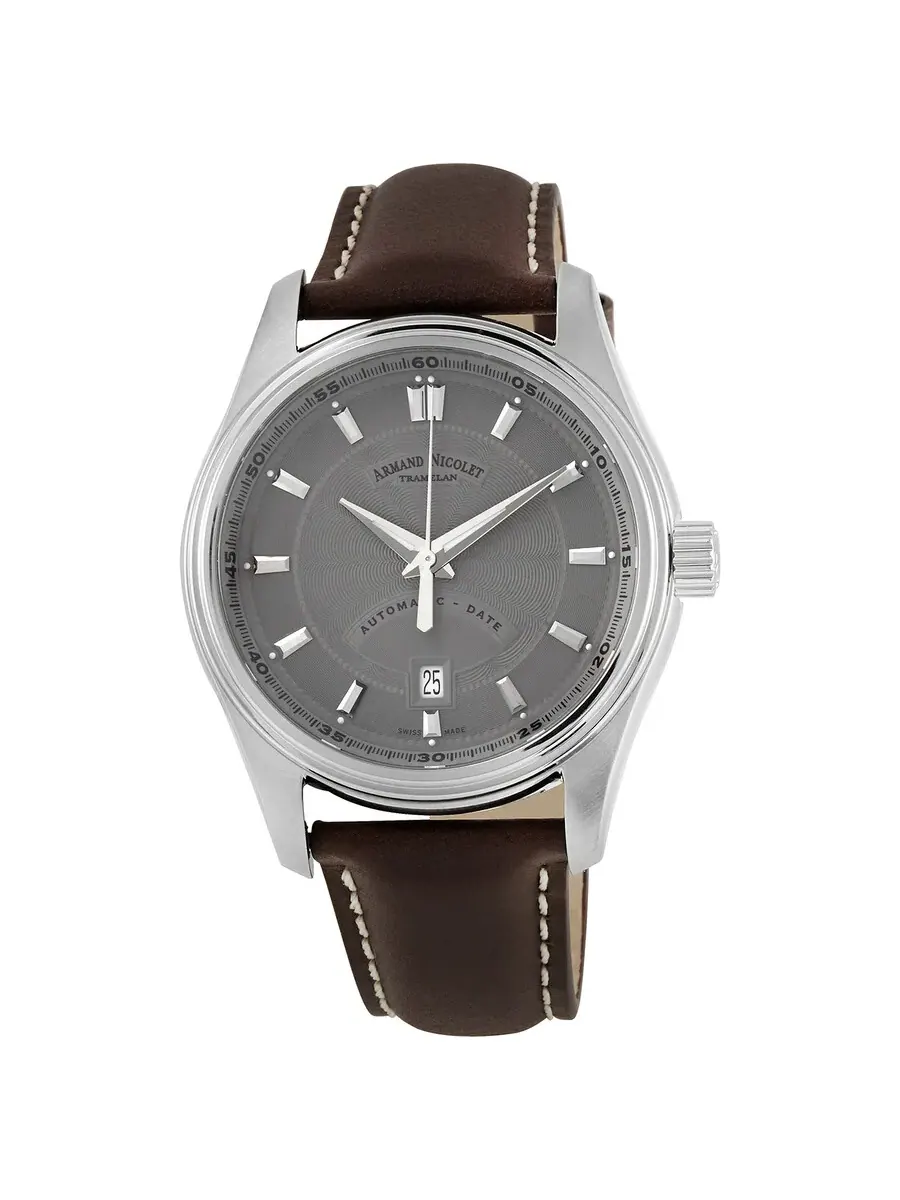 Мужские часы Armand Nicolet MH2 Automatic с серым циферблатом A640A-GR-P140MR2 — изображение 1 из 3, оттенок серебряный
