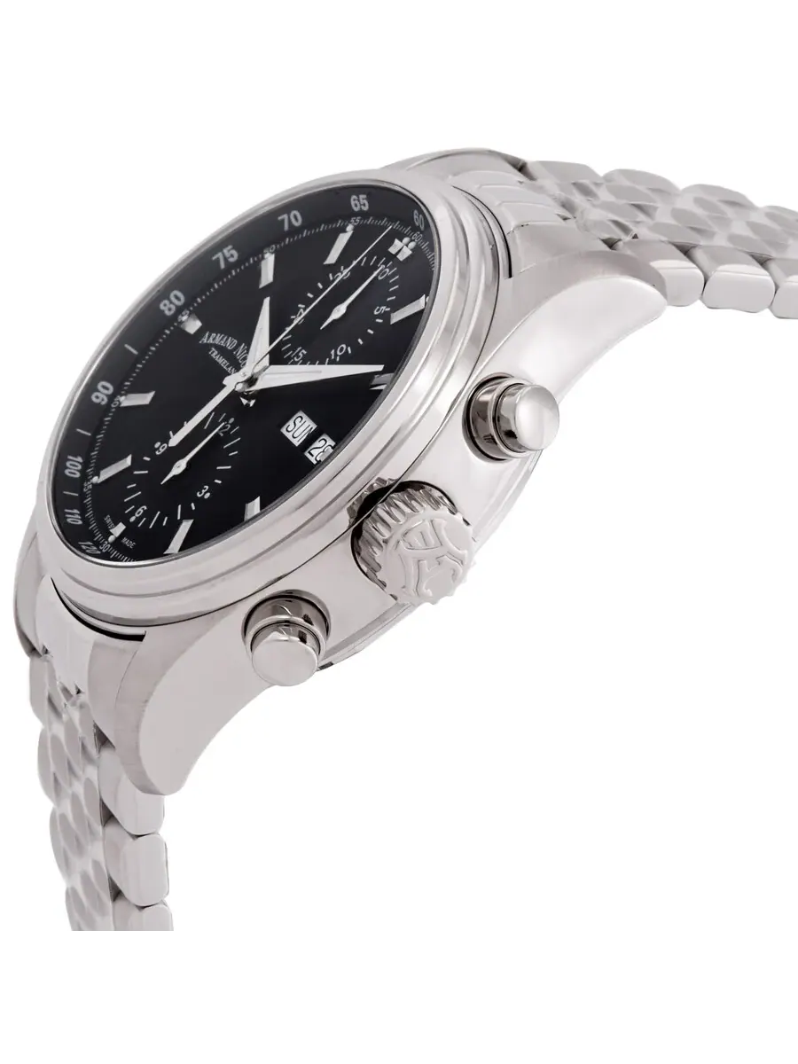 Мужские часы Armand Nicolet MH2 Chronograph Automatic с черным циферблатом A647A-NR-BMA22640A — изображение 2 из 3