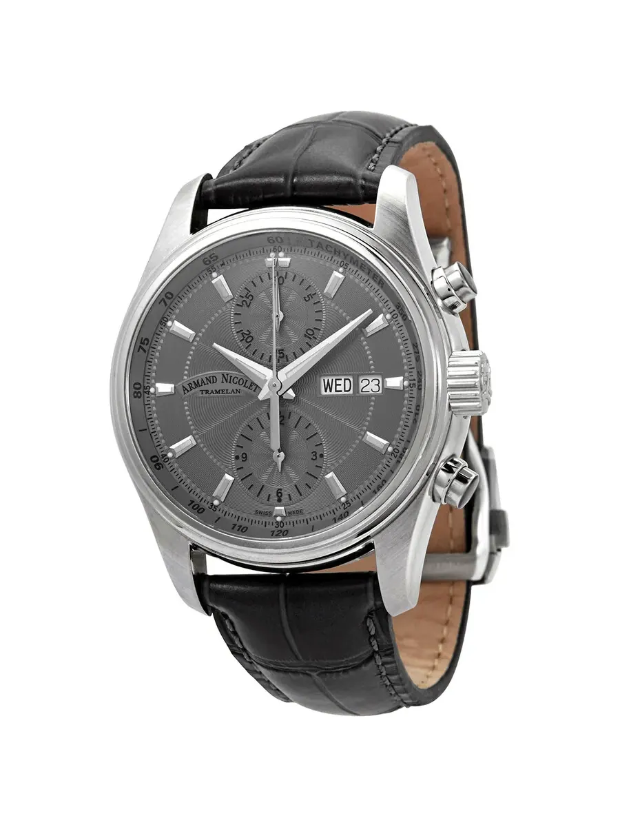 Мужские часы Armand Nicolet MH2 Chronograph Automatic с серым циферблатом A647A-GR-P840GR2 — изображение 1 из 3