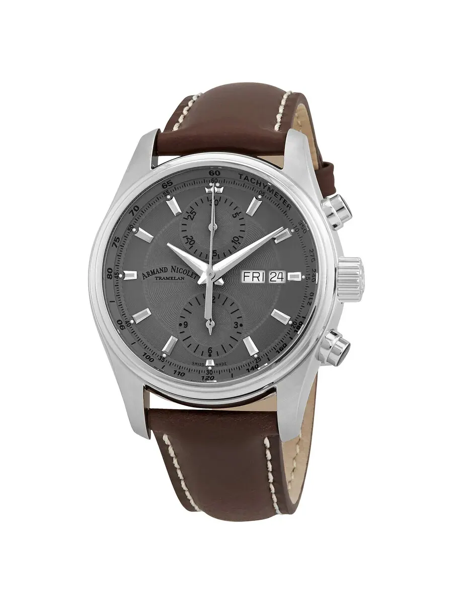 Мужские часы Armand Nicolet MH2 Chronograph Automatic с серым циферблатом A647A-GR-P140MR2 — изображение 1 из 3