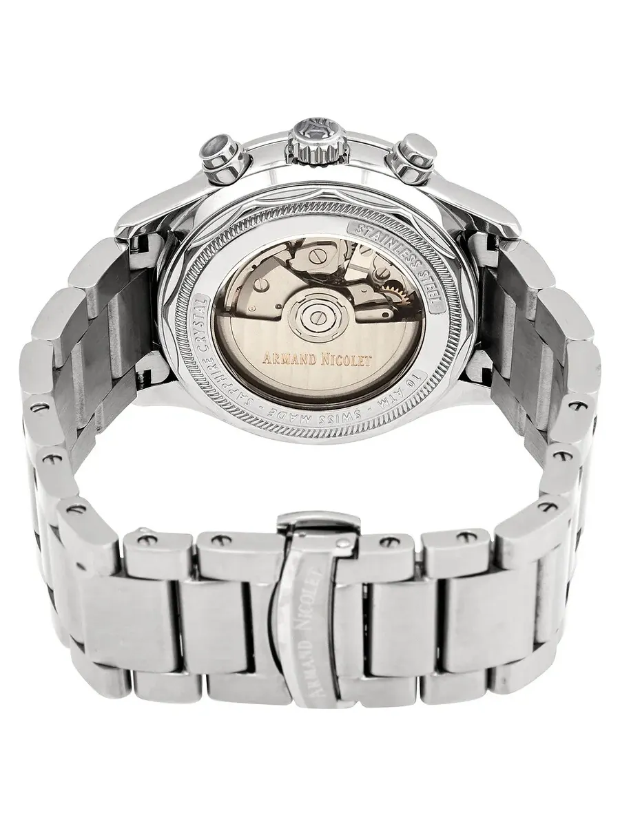 Мужские часы Armand Nicolet MHA Chronograph Automatic с черным циферблатом A844HAA-NR-M2850A — изображение 3 из 3