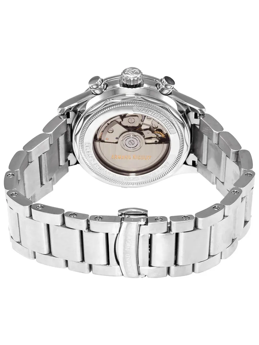 Мужские часы Armand Nicolet MHA Chronograph Automatic с черным циферблатом A844HAA-NS-M2850A — изображение 3 из 3