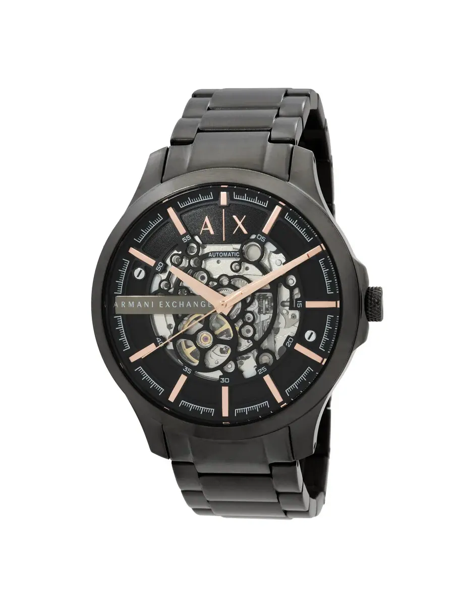 Мужские часы Armani Exchange с автоматическим механизмом и черным циферблатом AX2458 — изображение 1 из 3, оттенок серый