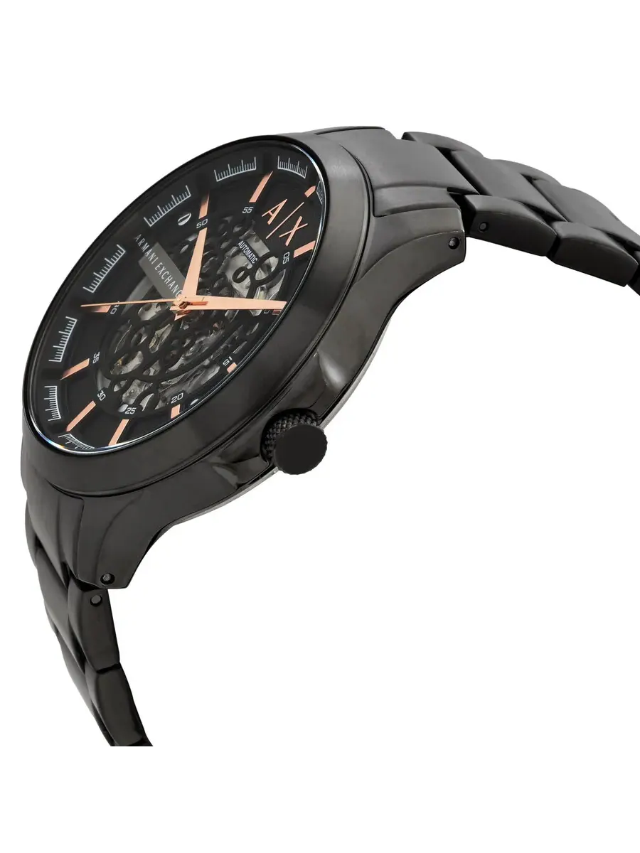 Мужские часы Armani Exchange с автоматическим механизмом и черным циферблатом AX2458 — изображение 2 из 3, оттенок серый