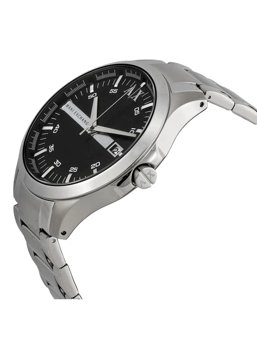 Мужские часы Armani Exchange AX2103 с черным циферблатом и стальным корпусом — изображение 2 из 4, оттенок серебряный