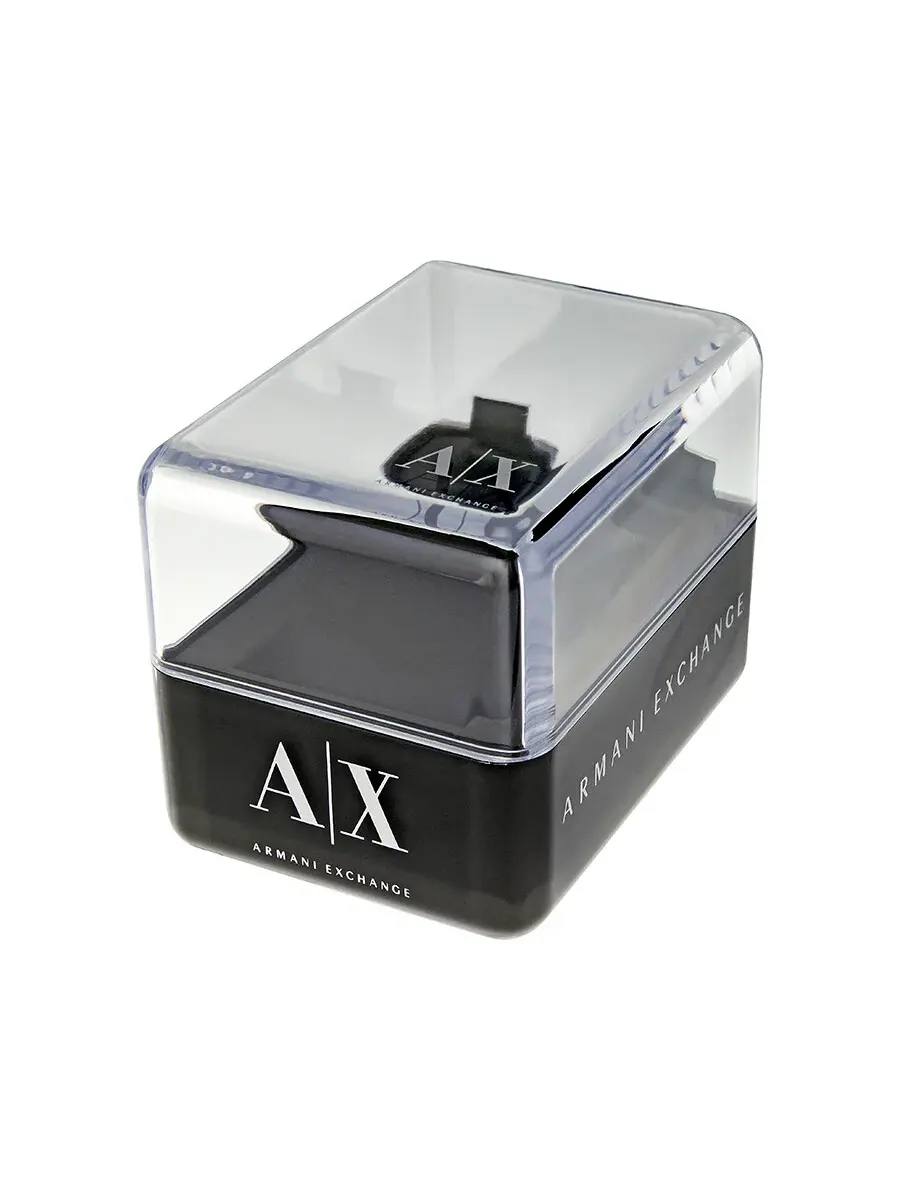 Мужские часы Armani Exchange AX2103 с черным циферблатом и стальным корпусом — изображение 4 из 4, оттенок серебряный