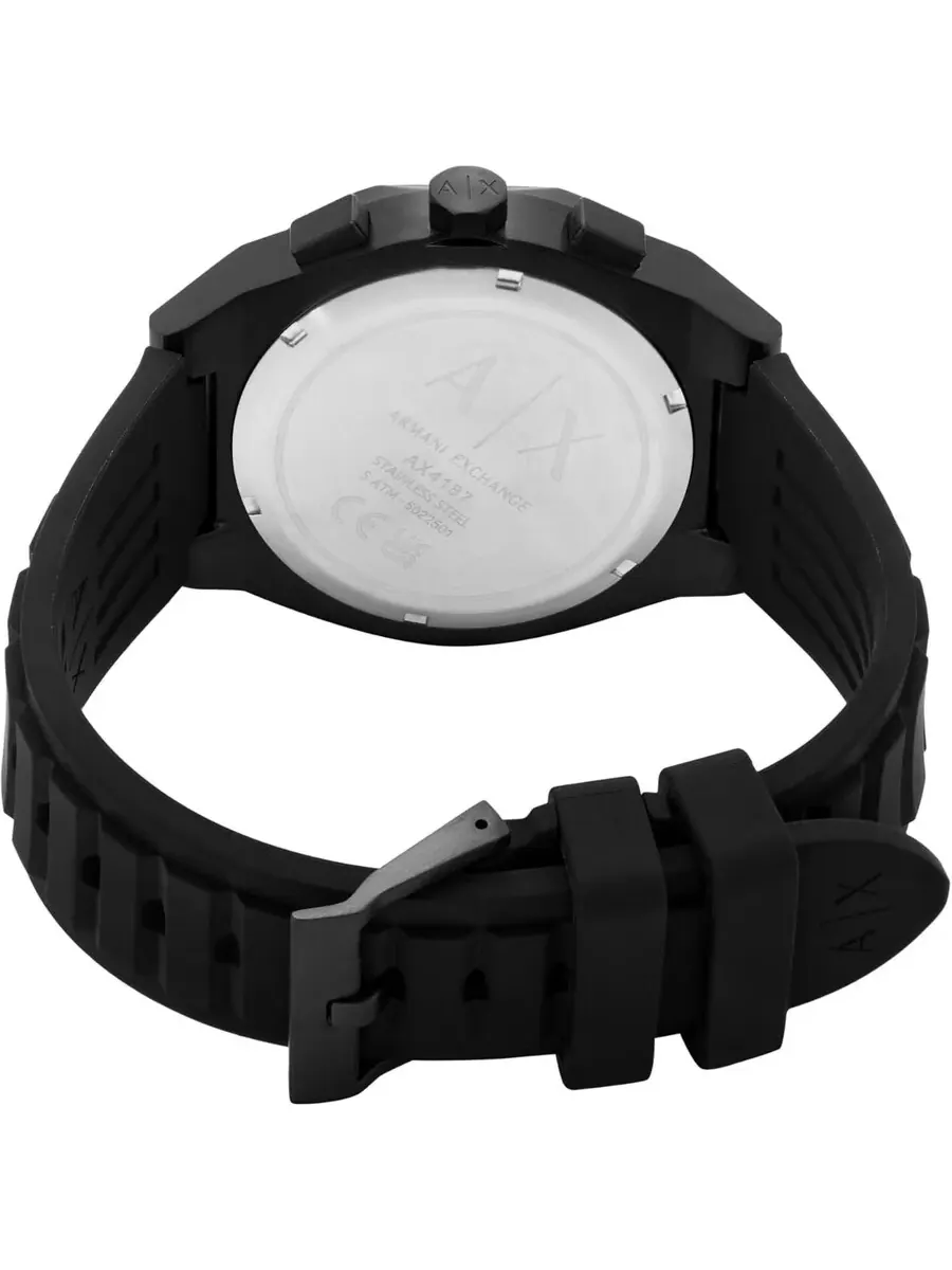 Часы Armani Exchange Rafael Chronograph Quartz Black Dial Watch AX7165SET — изображение 3 из 3, оттенок черный