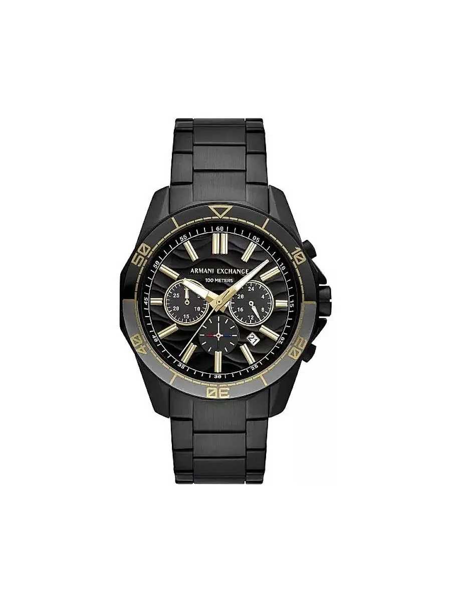Мужские кварцевые часы Armani Exchange Spencer Chronograph с черным циферблатом AX1963 — изображение 1 из 2, оттенок черный