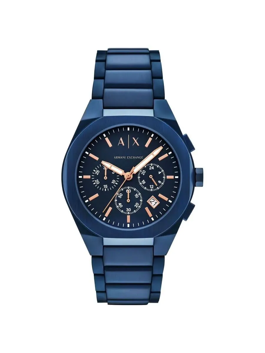 Мужские кварцевые часы Armani Exchange Sync Chronograph с синим циферблатом AX4189 — изображение 1 из 1, оттенок синий