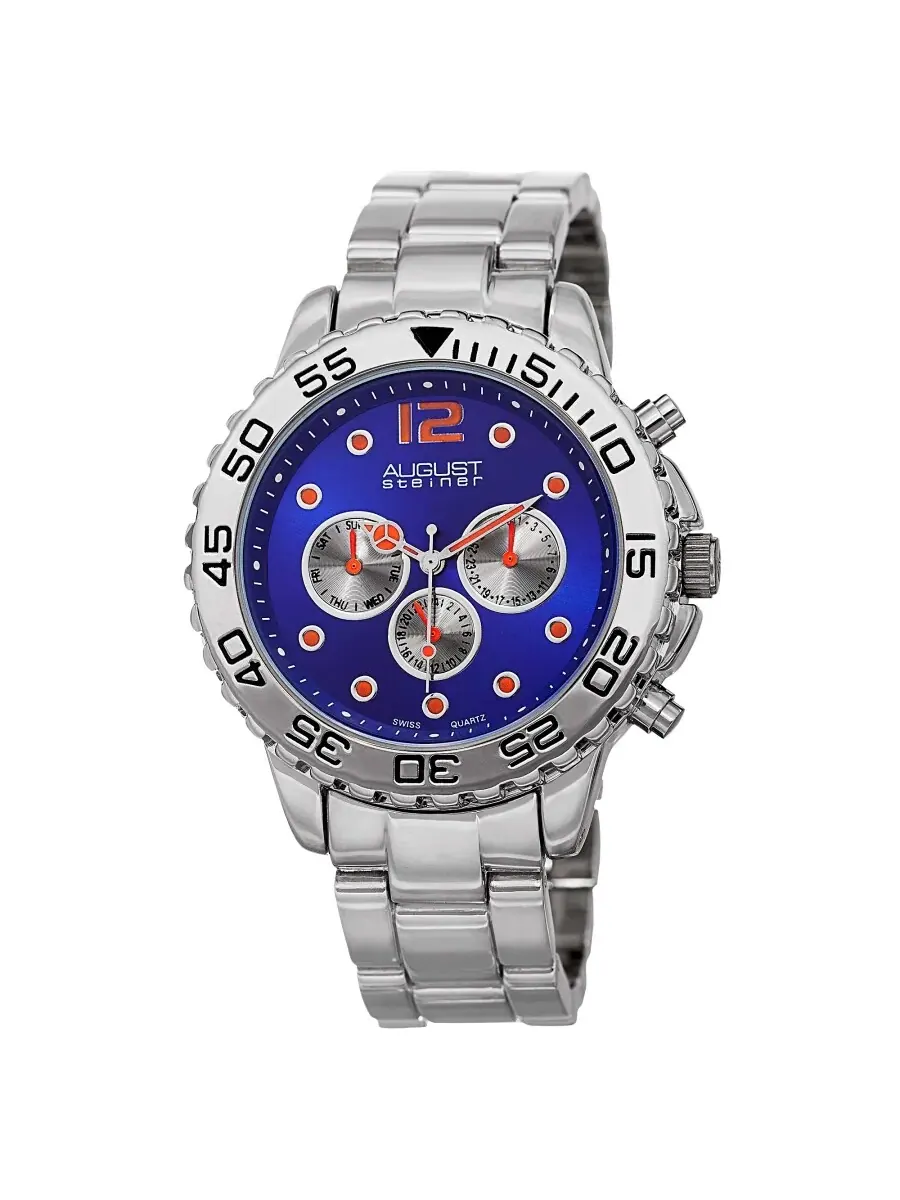 Мужские часы August Steiner Quartz с синим циферблатом AS8158BU