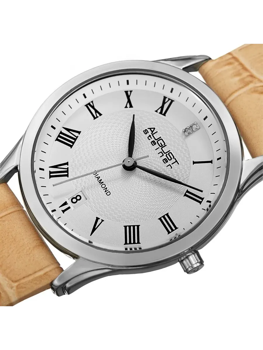 Женские часы August Steiner Quartz с серебристым циферблатом и бриллиантом AS8208BG — изображение 2 из 4, оттенок серебряный