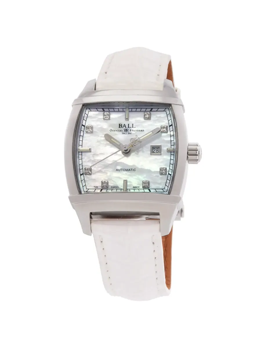 Женские часы Ball Conductor Automatic с белым циферблатом NL1068D-L6J-WH — серебристый