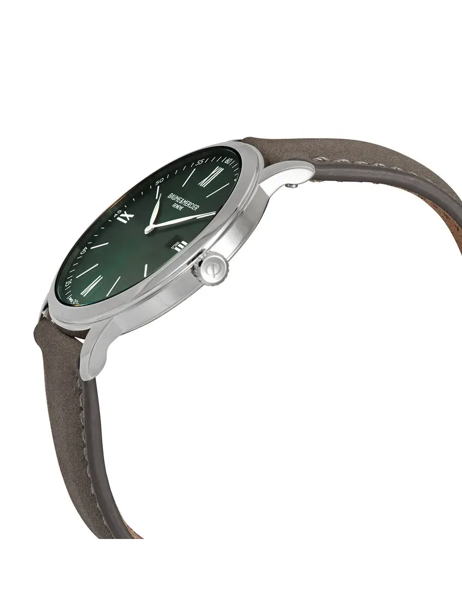 Мужские кварцевые часы Baume et Mercier Classima с зеленым циферблатом, модель M0A10607 — изображение 2 из 3