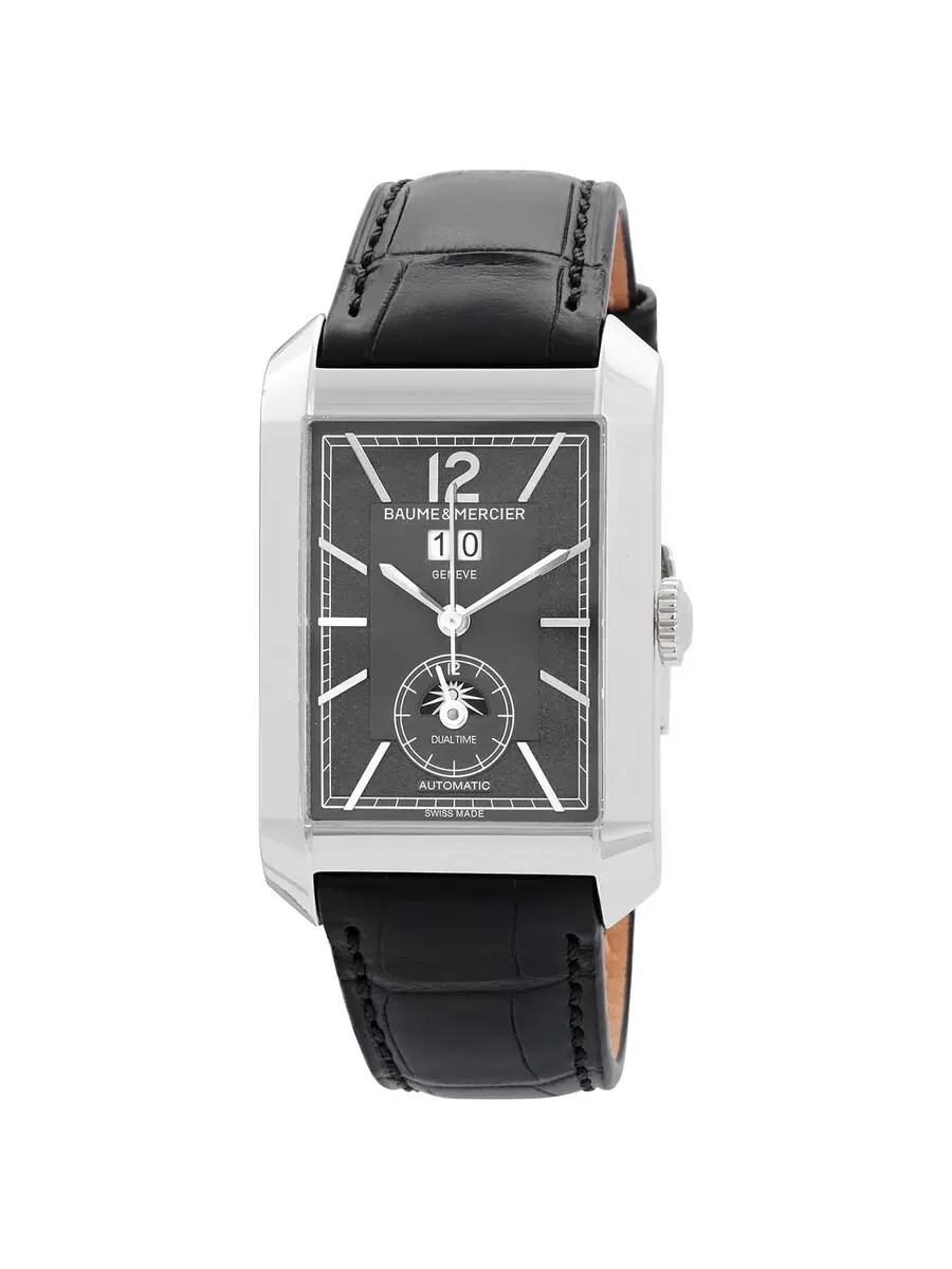 Мужские часы Baume et Mercier Hampton Moonphase Dual Time Automatic с серым циферблатом M0A10666 — изображение 1 из 3