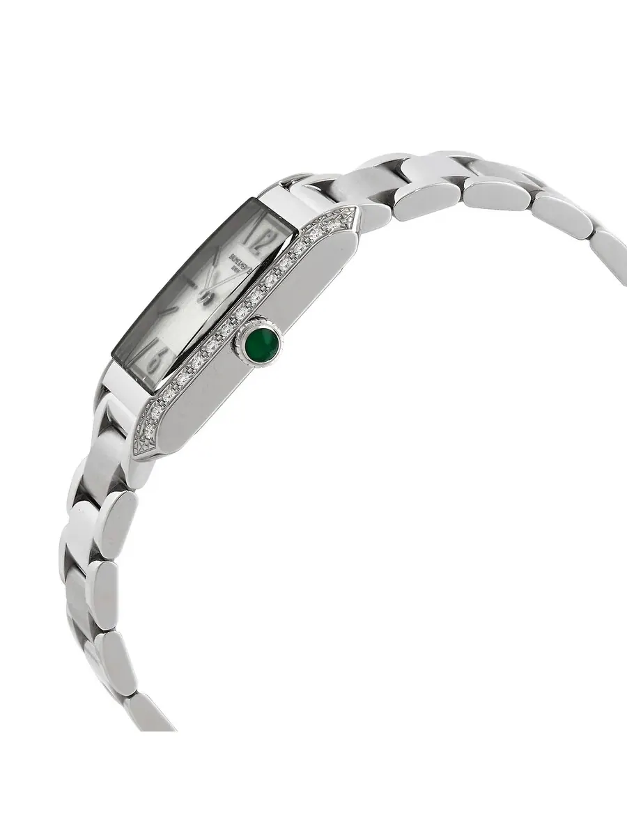 Женские часы Baume et Mercier Hampton Quartz с серебристым циферблатом и бриллиантами, модель 10631 — изображение 2 из 3