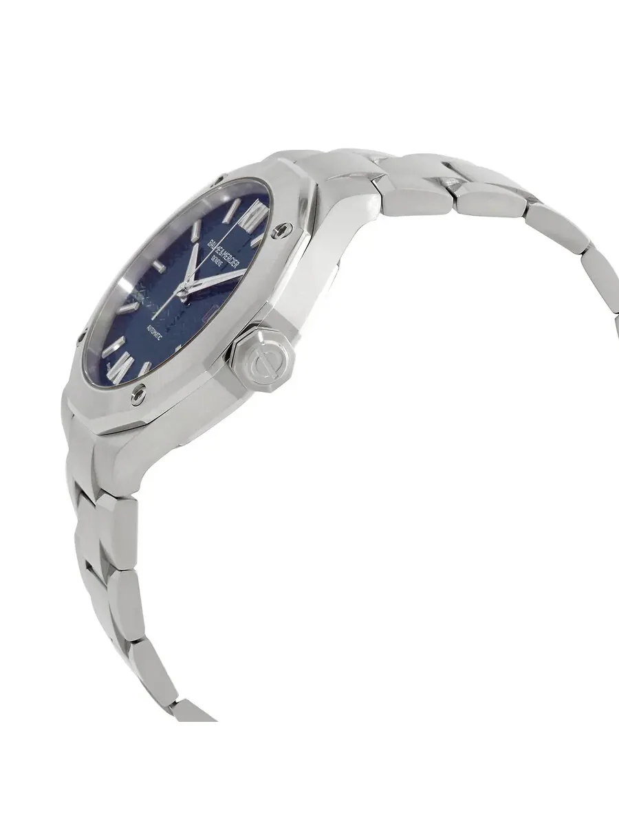 Мужские часы Baume et Mercier Riviera Automatic с синим циферблатом MOA10620 — изображение 2 из 3, оттенок серебряный