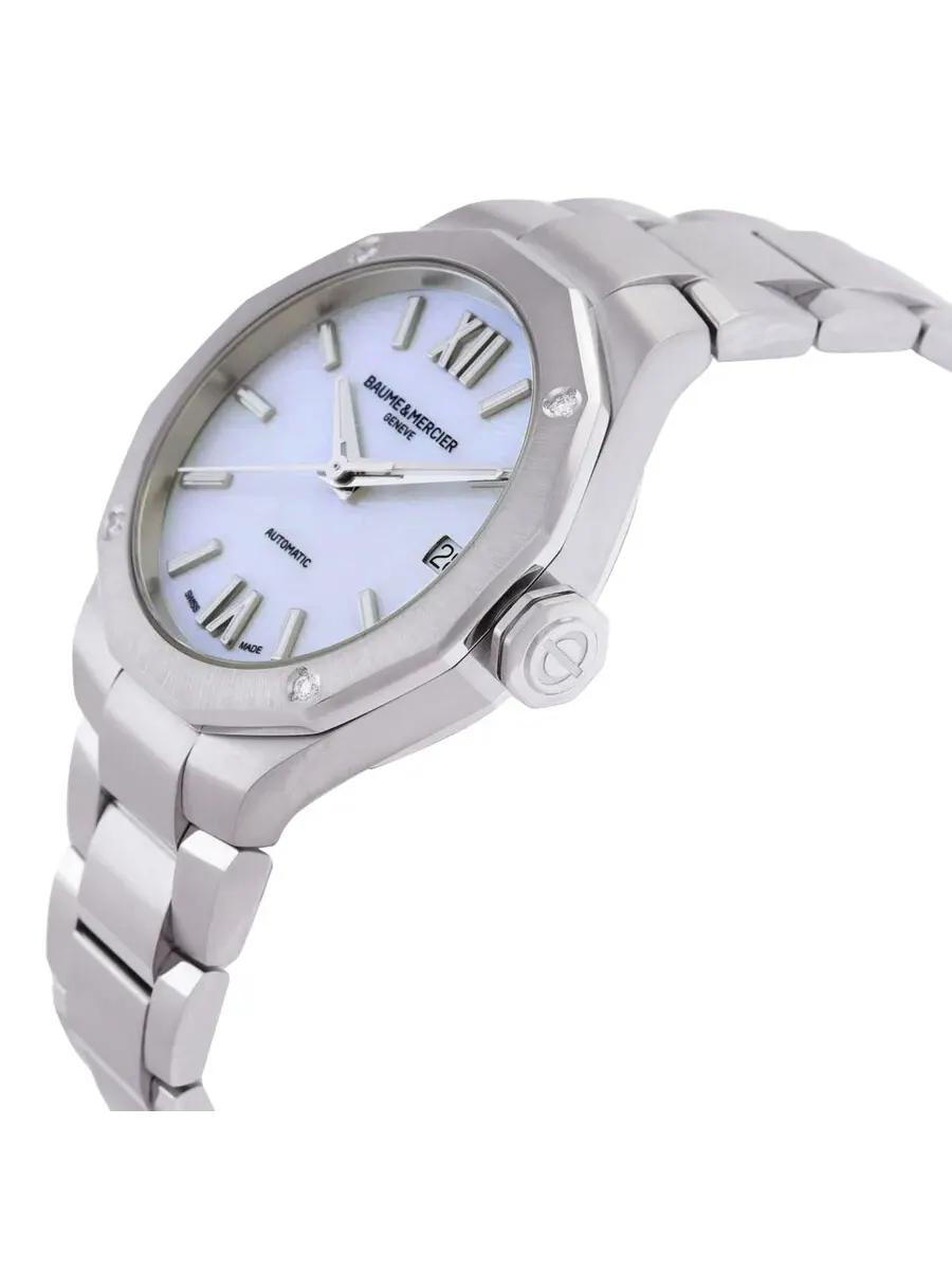 Женские механические часы Baume et Mercier Riviera с бриллиантами M0A10676 — изображение 2 из 3, оттенок серебряный