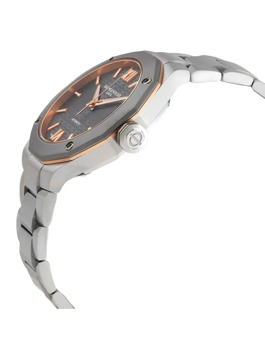 Часы Baume et Mercier Riviera Automatic с серым циферблатом для мужчин и женщин M0A10661 — изображение 2 из 4, оттенок серый