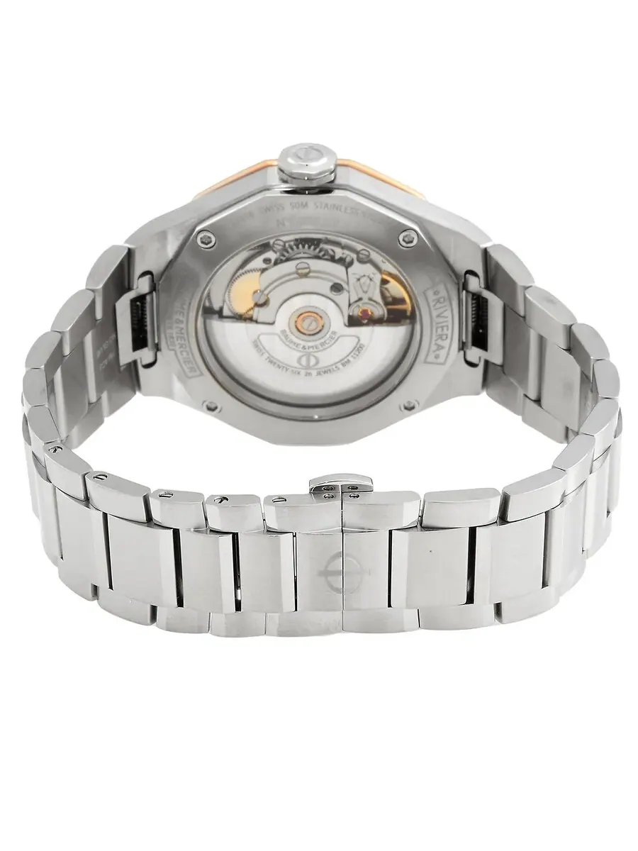 Часы Baume et Mercier Riviera Automatic с серым циферблатом для мужчин и женщин M0A10661 — изображение 3 из 4, оттенок серый