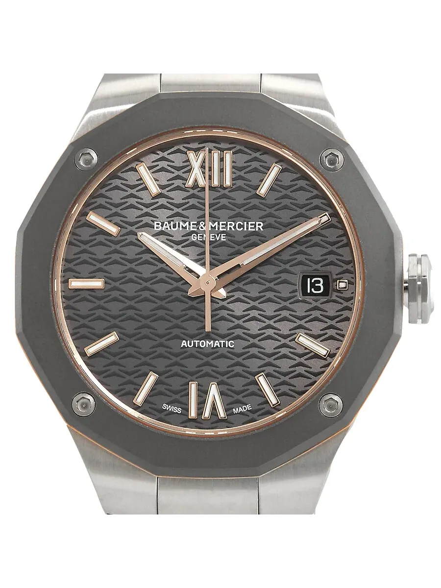 Часы Baume et Mercier Riviera Automatic с серым циферблатом для мужчин и женщин M0A10661 — изображение 4 из 4, оттенок серый