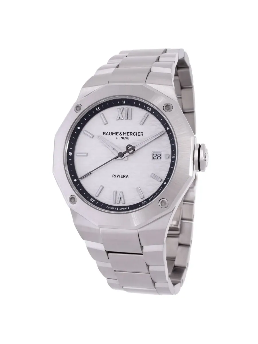 Мужские часы Baume et Mercier Riviera Automatic с серебристым циферблатом 10829 — изображение 1 из 3, оттенок серебряный