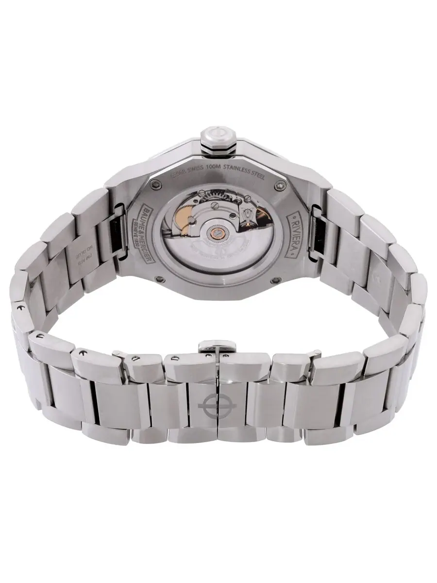 Мужские часы Baume et Mercier Riviera Automatic с серебристым циферблатом 10829 — изображение 3 из 3, оттенок серебряный