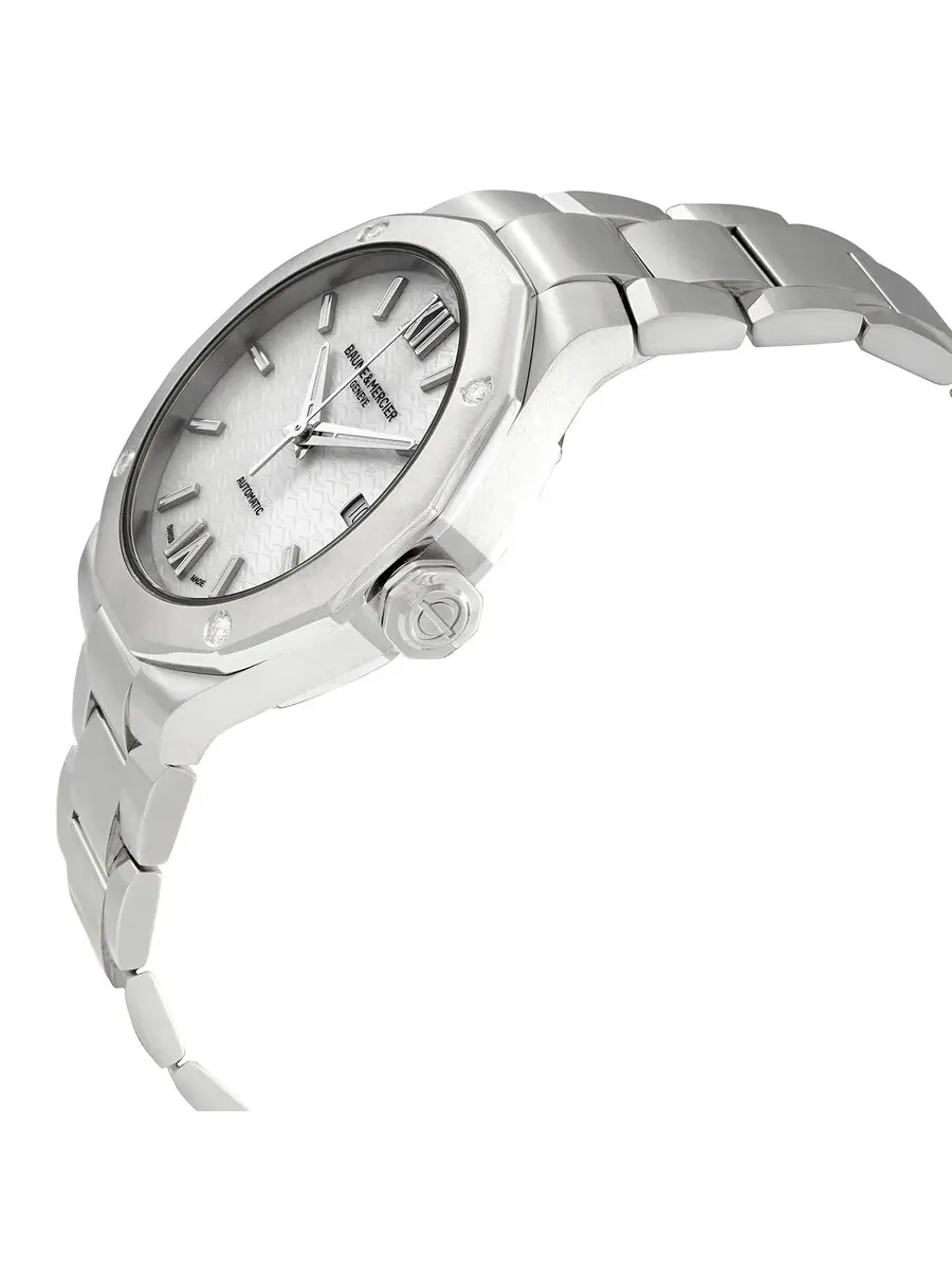 Часы Baume et Mercier Riviera Automatic с серебристым циферблатом для унисекс M0A10663 — изображение 2 из 3
