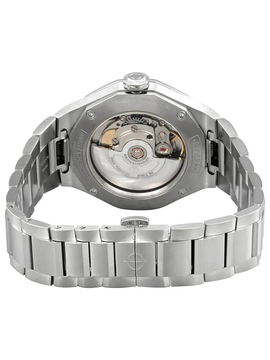 Часы Baume et Mercier Riviera Automatic с серебристым циферблатом для унисекс M0A10663 — изображение 3 из 3