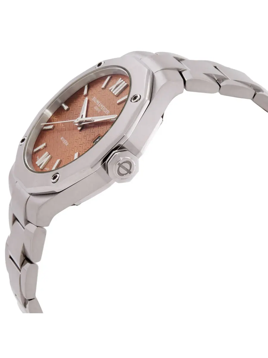Женские часы Baume et Mercier Riviera Automatic с терракотовым циферблатом M0A10764 — изображение 2 из 3, оттенок серебряный