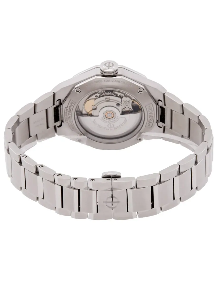 Женские часы Baume et Mercier Riviera Automatic с терракотовым циферблатом M0A10764 — изображение 3 из 3, оттенок серебряный