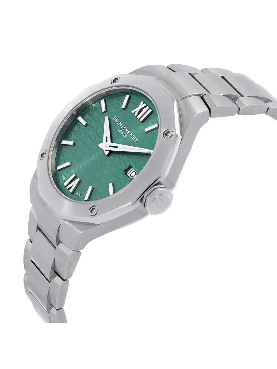 Женские часы Baume et Mercier Riviera с кварцевым механизмом и зеленым циферблатом 10683 — изображение 2 из 3