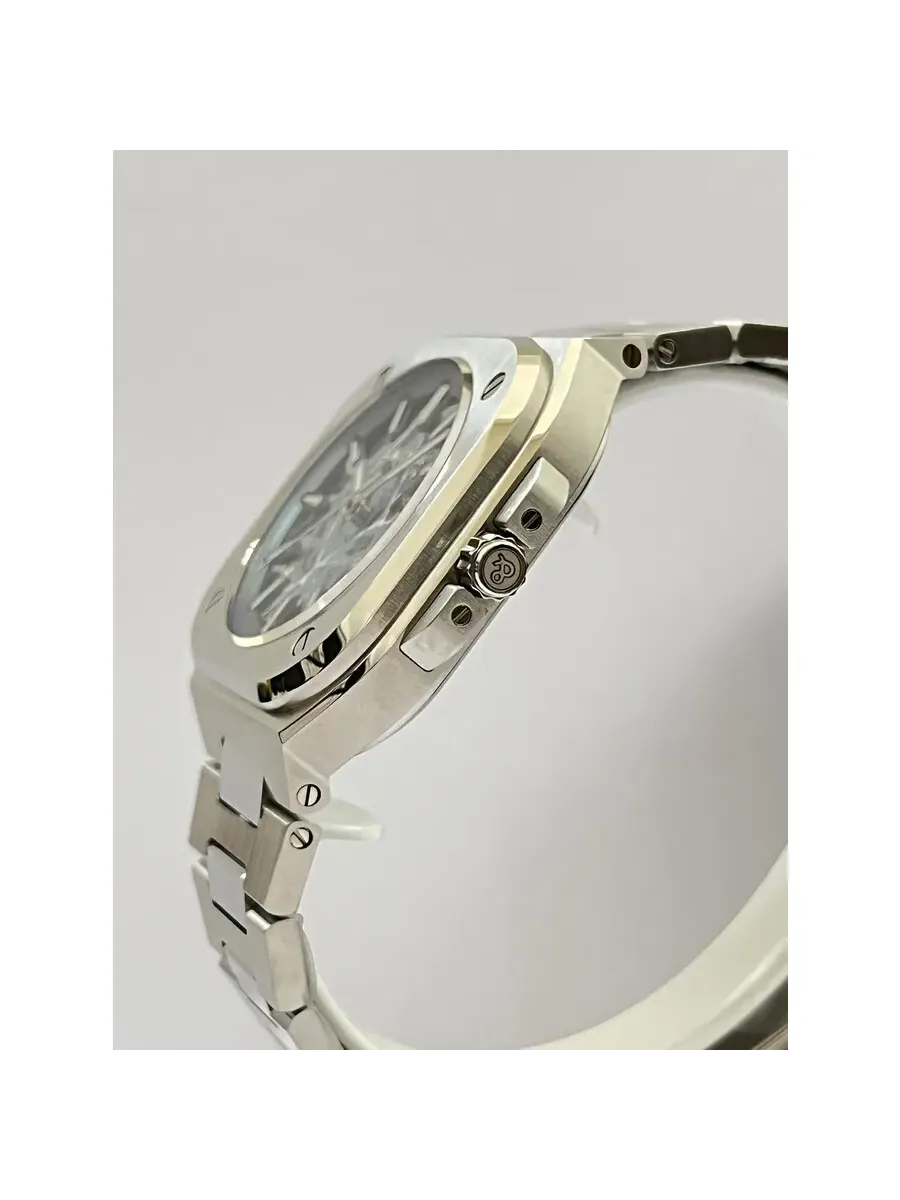 Мужские часы Bell and Ross BR-05 Automatic с синим циферблатом BR05A-AB-SKST/SST — изображение 2 из 3, оттенок серебряный