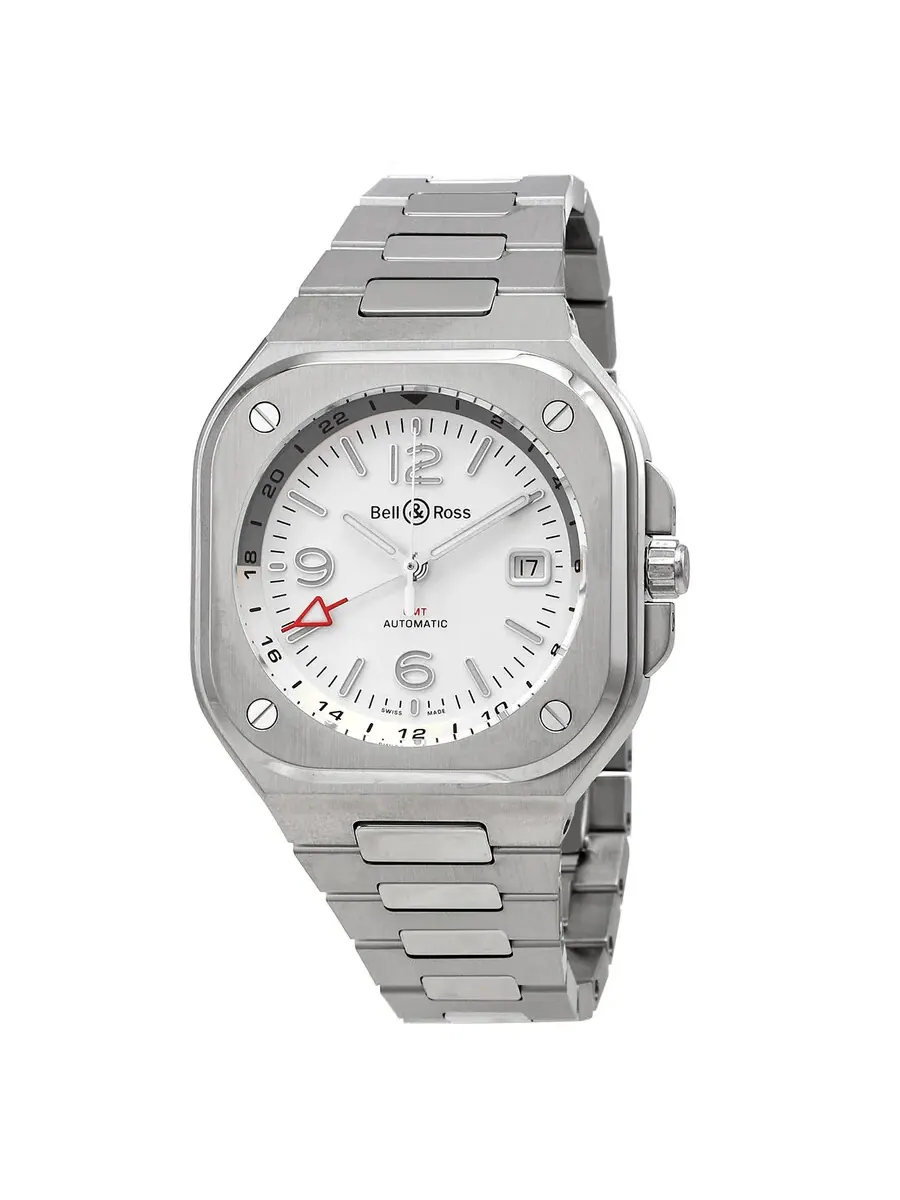 Мужские часы Bell and Ross BR 05 Automatic с серебристым циферблатом BR05GSISTSST — изображение 1 из 3, оттенок серебряный