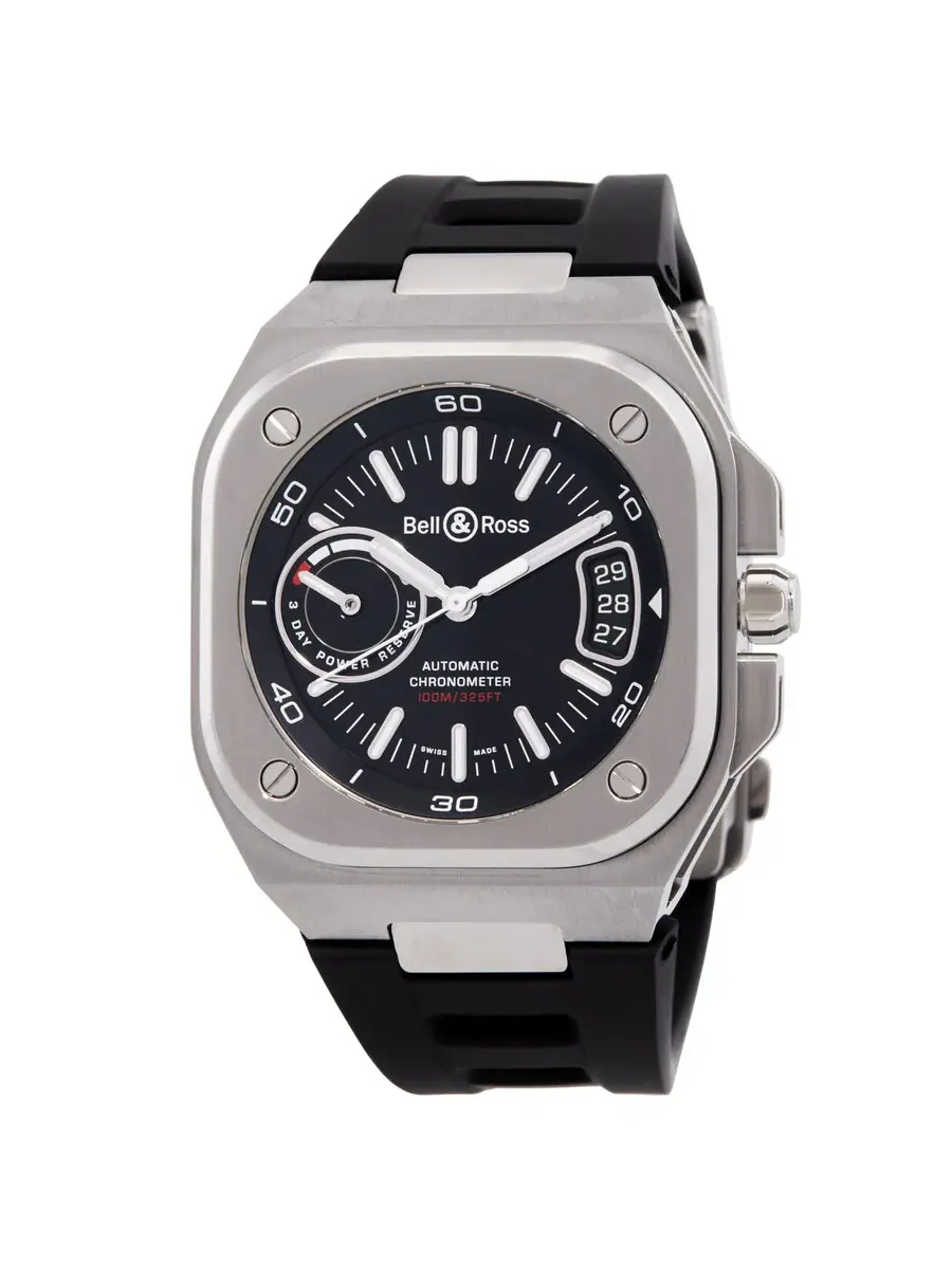 Часы Bell and Ross BR-X5 Automatic с черным циферблатом для мужчин и женщин BRX5R-BL-ST/SRB — изображение 1 из 3