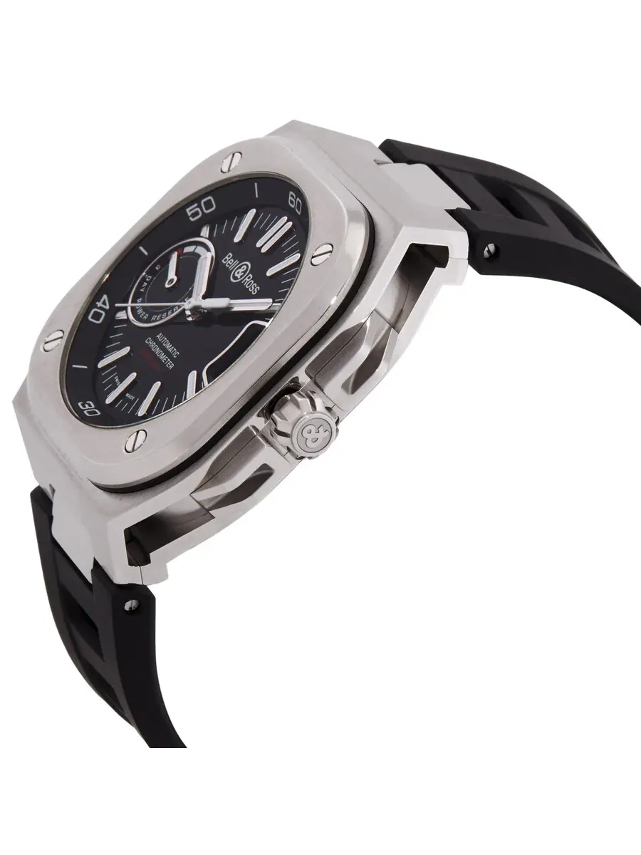 Часы Bell and Ross BR-X5 Automatic с черным циферблатом для мужчин и женщин BRX5R-BL-ST/SRB — изображение 2 из 3