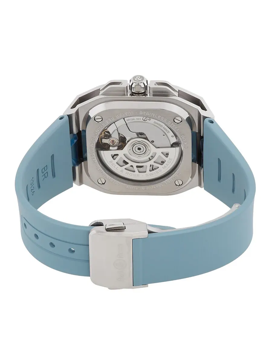 Мужские часы Bell and Ross BR-X5 с автоматическим механизмом и синим циферблатом BRX5RIBSTSRB — изображение 3 из 3