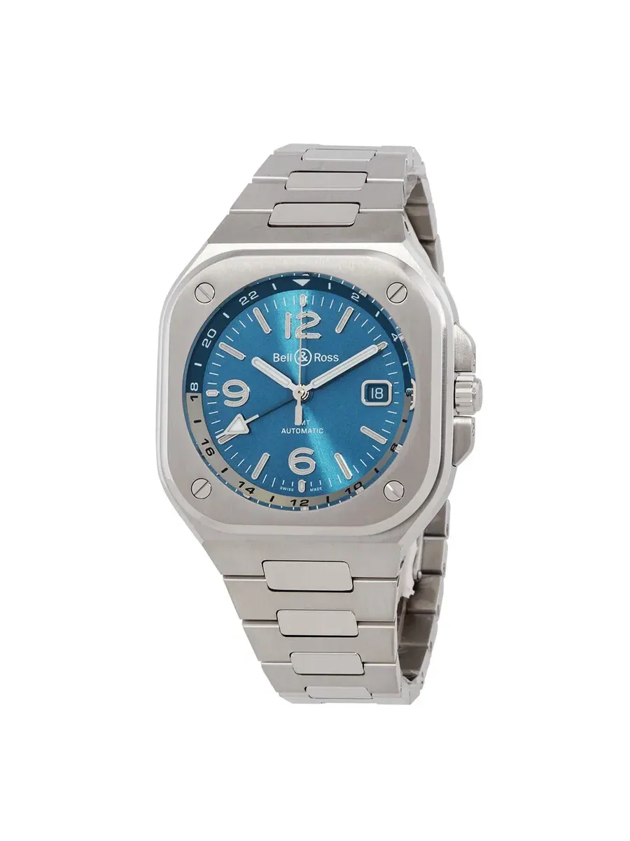 Мужские часы Bell and Ross Sky Blue BR 05 Automatic с голубым циферблатом BR05GPBSTSST — изображение 1 из 3
