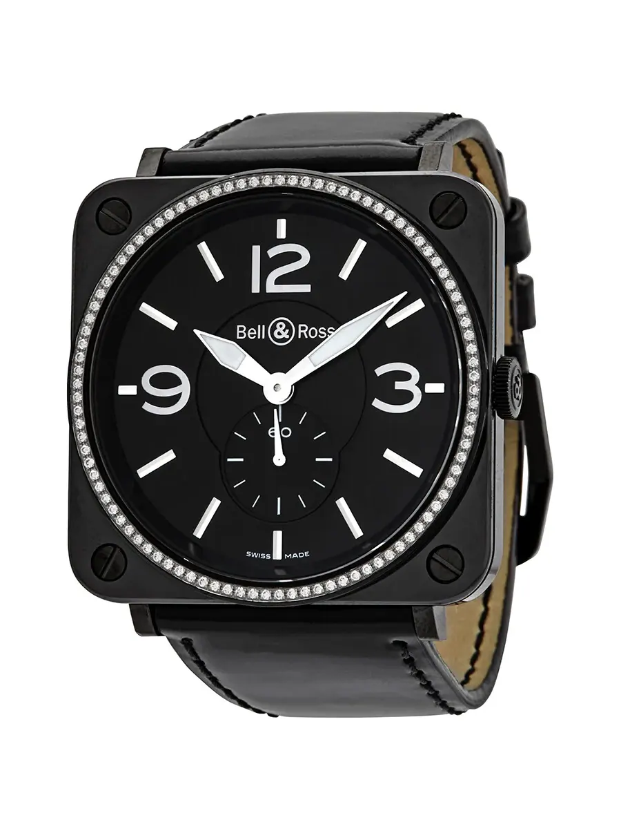 Часы Bells and Ross Quartz с черным циферблатом BRS98-BCS-00807 Bell And Ross — изображение 1 из 3, оттенок черный
