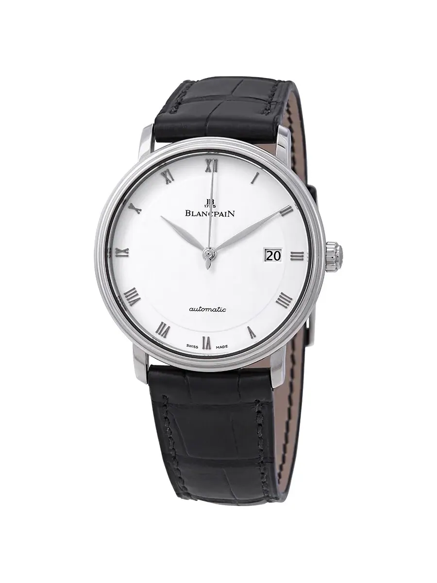 Мужские часы Blancpain Villeret Automatic с белым циферблатом 6223-1127-55A