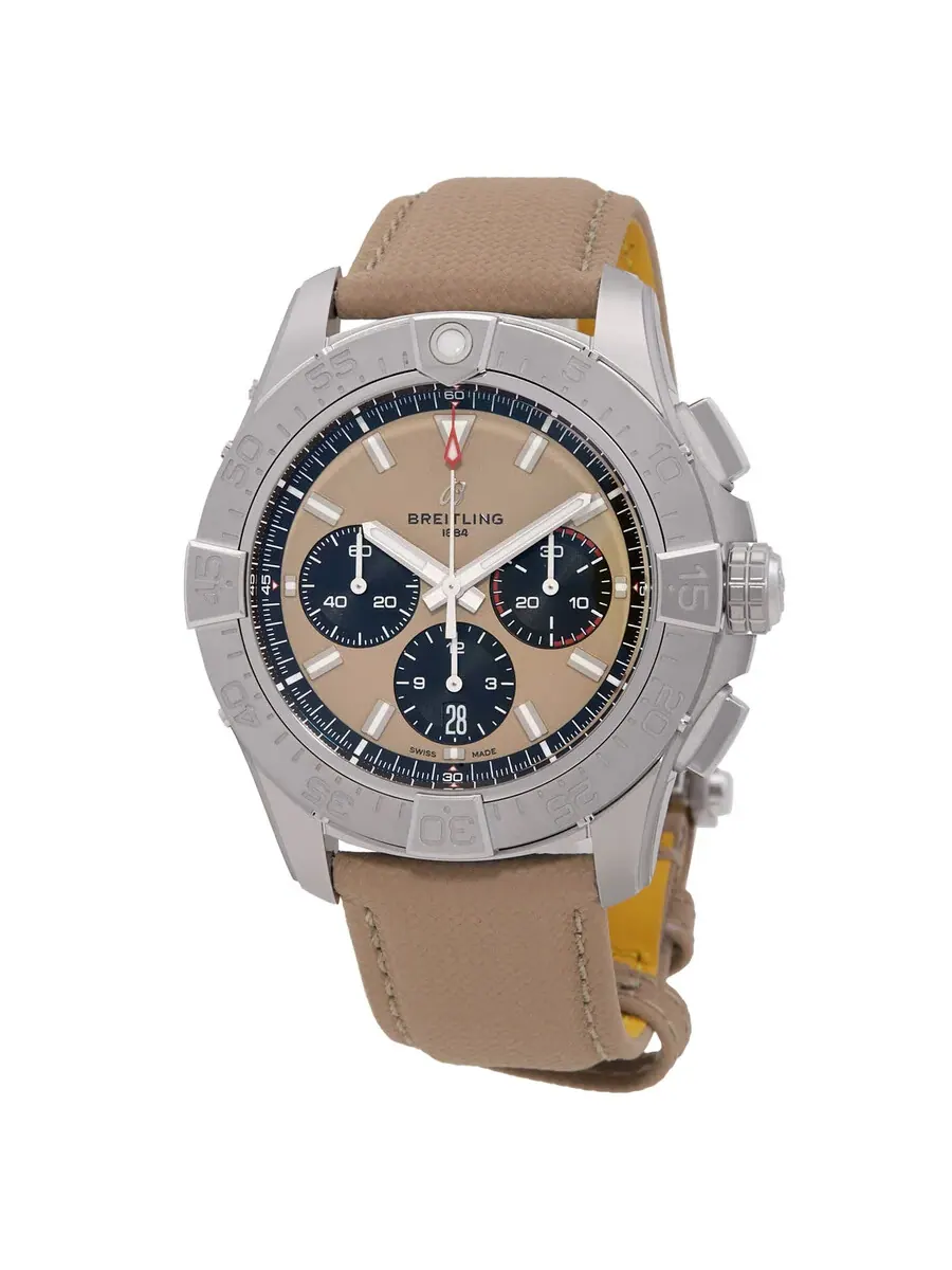 Мужские часы Breitling Avenger B01 44 мм с хронографом и автоматическим заводом AB0147101A1X1 — серебристый