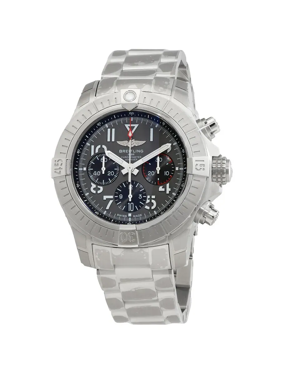 Мужские часы Breitling Avenger B01 Chronograph Automatic Chronometer с антрацитовым циферблатом AB01821A1B1A1