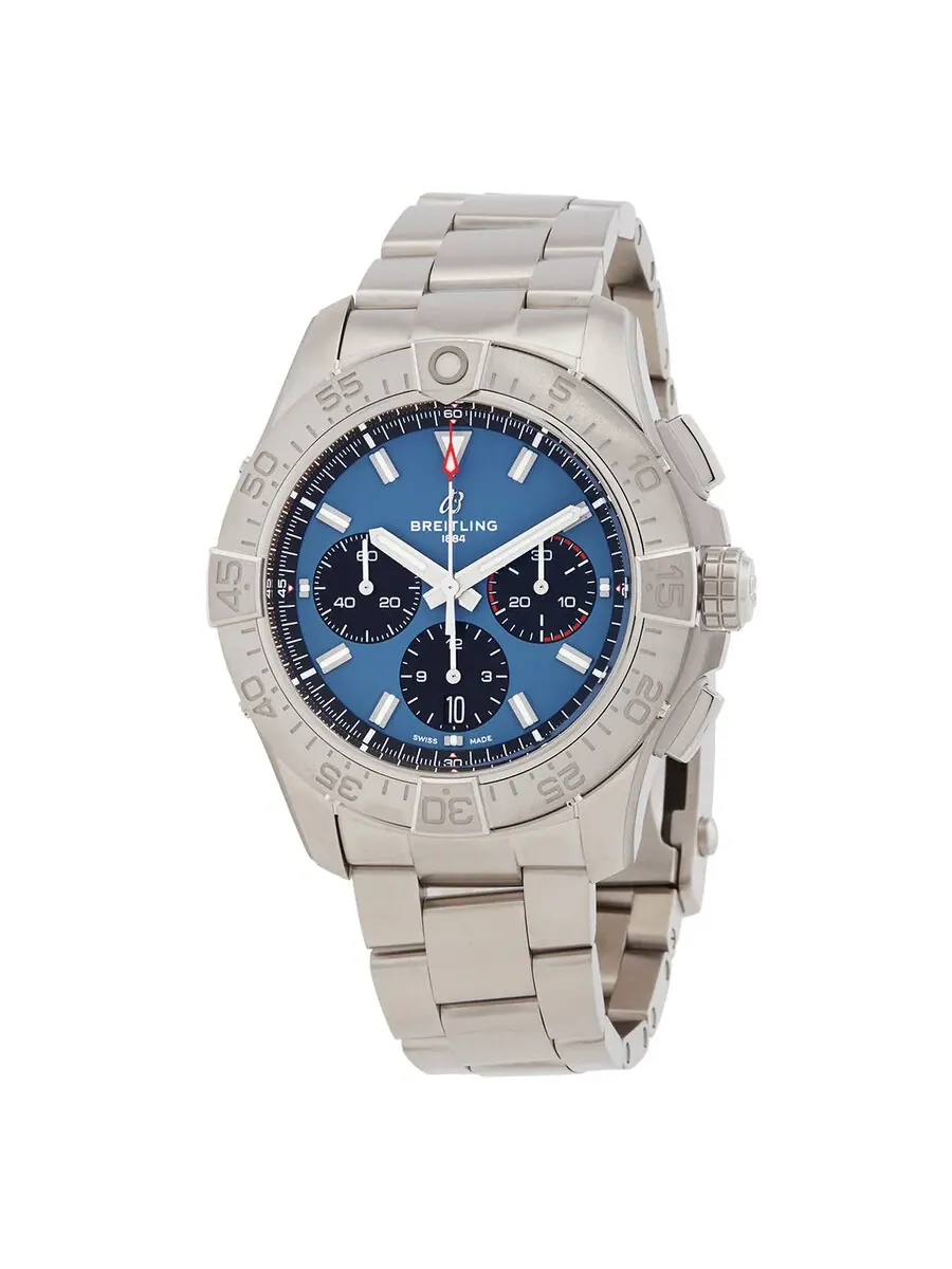Мужские автоматические часы Breitling Avenger B01 44 мм с хронографом AB0147101C1A1 — изображение 1 из 3, оттенок серебряный