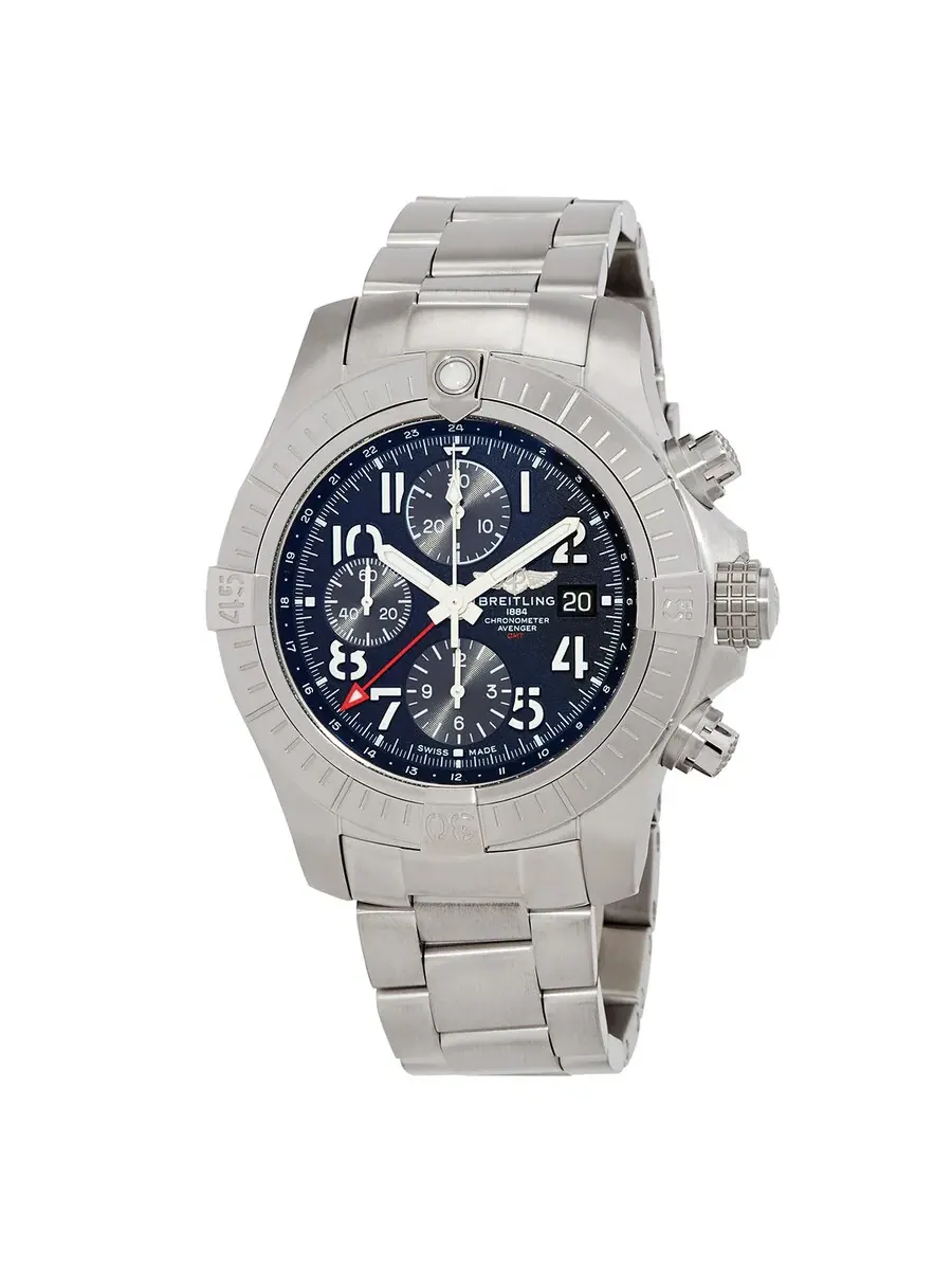 Часы Breitling Avenger Chronograph GMT Automatic Chronometer с черным циферблатом для мужчин A24315101B1A1