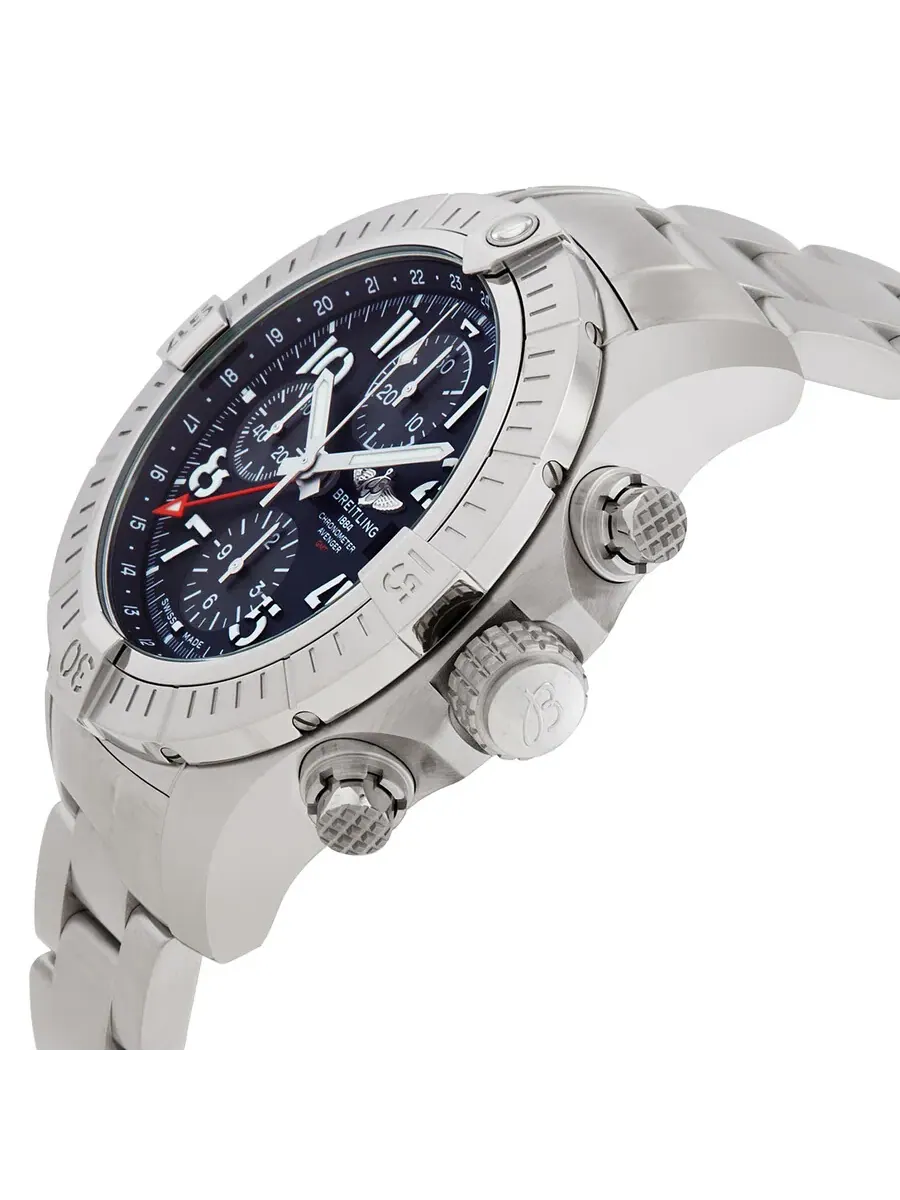 Часы Breitling Avenger Chronograph GMT Automatic Chronometer с черным циферблатом для мужчин A24315101B1A1