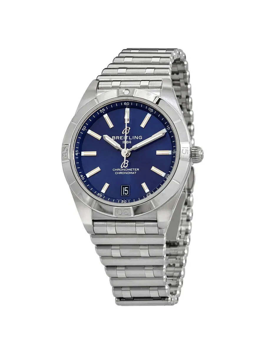 Женские часы Breitling Chronomat Automatic с синим циферблатом a10380101c1a1