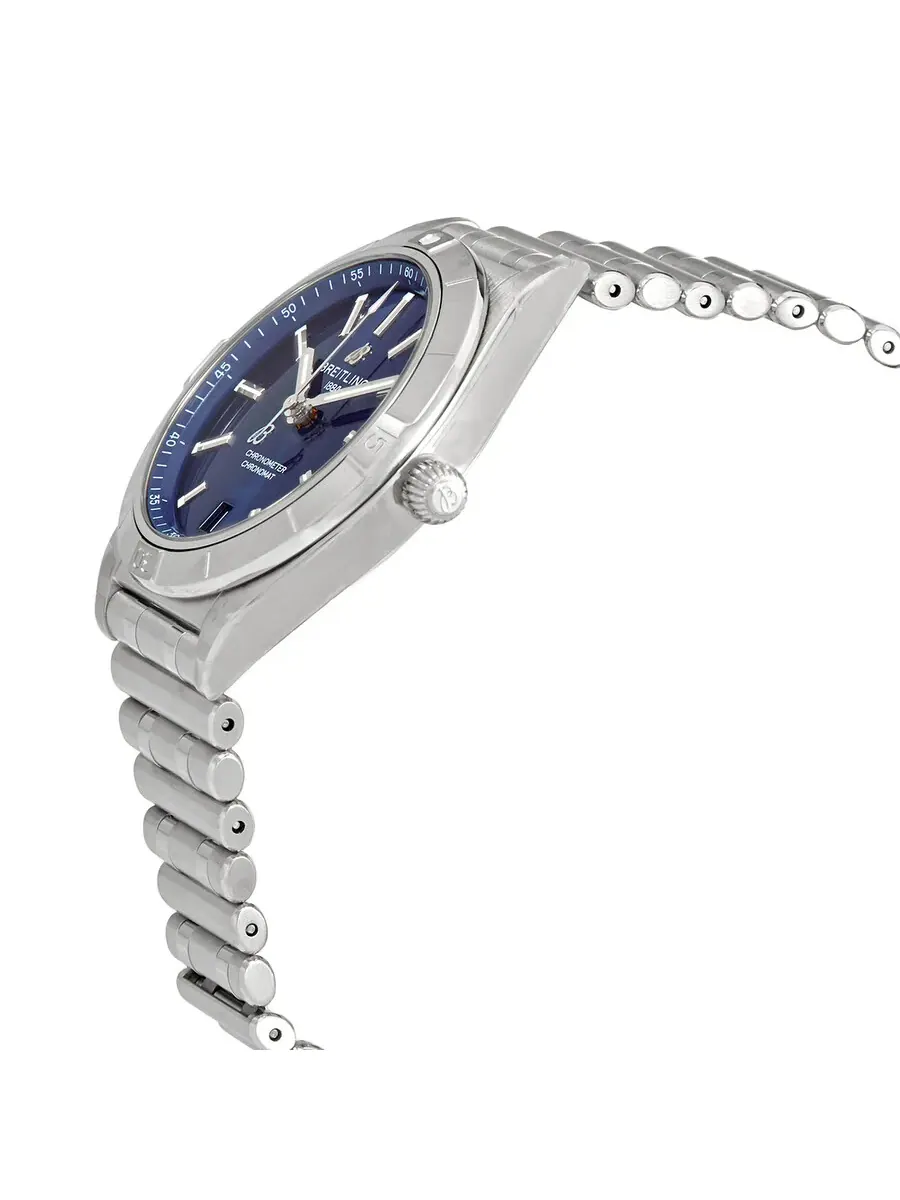 Женские часы Breitling Chronomat Automatic с синим циферблатом a10380101c1a1 — изображение 2 из 3, оттенок серебряный